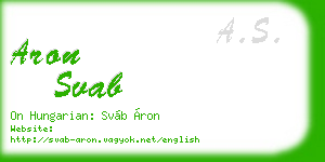 aron svab business card